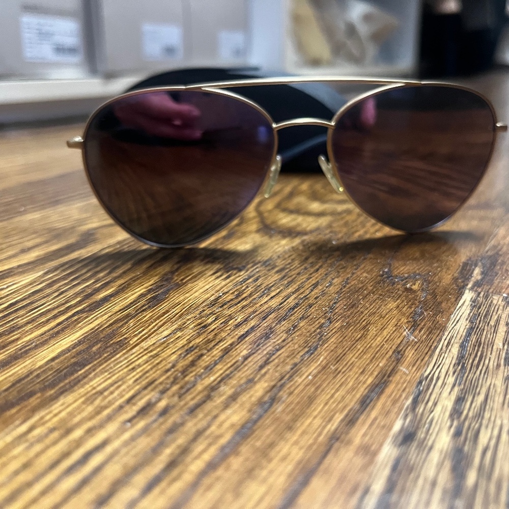 Prada gold aviator sunglasses